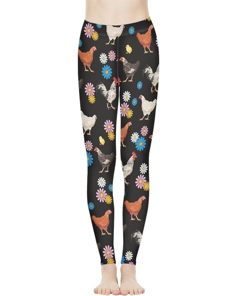 Sunflower Printed Yoga Pants for Women Soft Stretch Legging Pants Baby Sloth Gifts Leggings Regular/High Yoga Waist Chicken F...