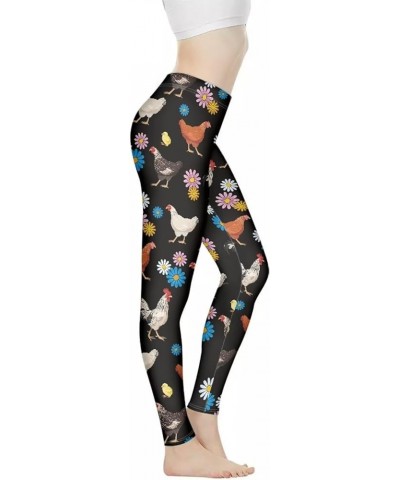 Sunflower Printed Yoga Pants for Women Soft Stretch Legging Pants Baby Sloth Gifts Leggings Regular/High Yoga Waist Chicken F...