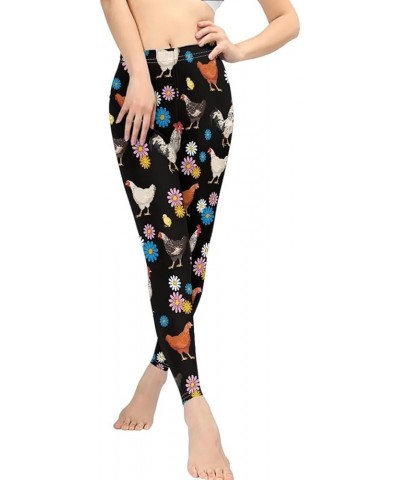 Sunflower Printed Yoga Pants for Women Soft Stretch Legging Pants Baby Sloth Gifts Leggings Regular/High Yoga Waist Chicken F...