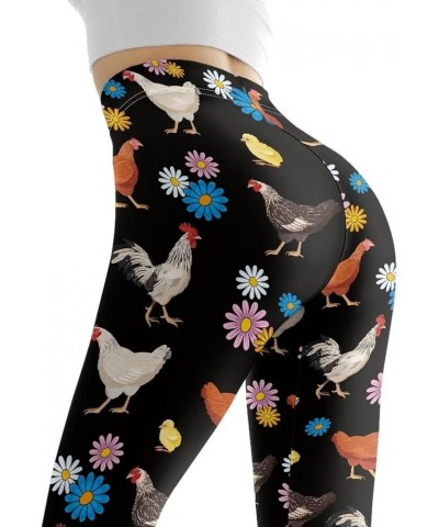 Sunflower Printed Yoga Pants for Women Soft Stretch Legging Pants Baby Sloth Gifts Leggings Regular/High Yoga Waist Chicken F...