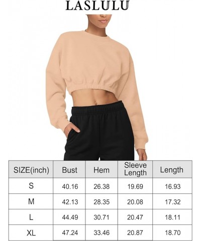 Womens Cropped Sweatshirts Fleece Cinch Bottom Pullover Long Sleeve Athletic Shirts Sweater Fall Outfits Crop Tops Army Green...