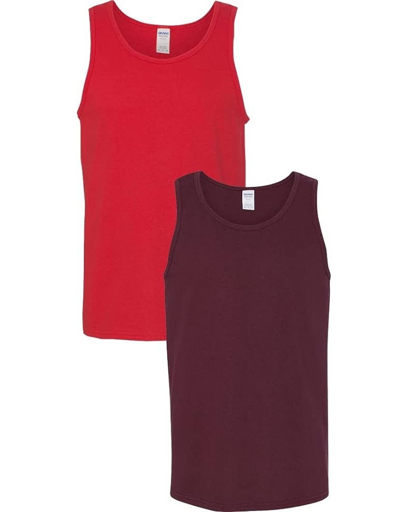 5200 - Heavy Cotton Tank Top Red/Maroon $8.93 Shirts