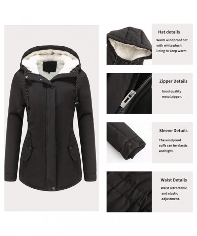 Winter Costs for Women With Faux Fur Hooded Outerwear Thick Warm Parkas Jacket Casual Zipper Long Puffer Jackets Winter Coats...