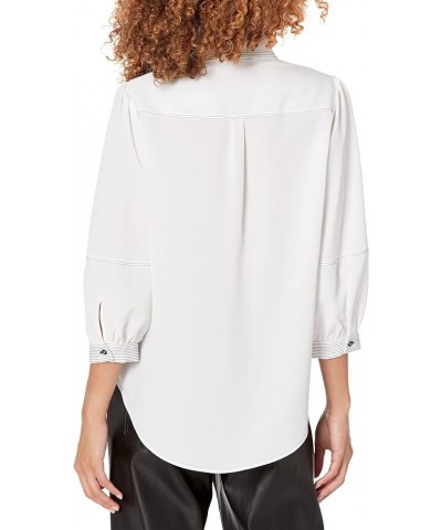 Women's Everyday 3/4 Sleeve Woven Top Soft White $35.41 Blouses