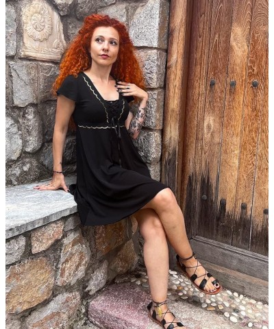 Angel Corset Dress: Gothic Medieval Womens Renaissance Fair Viking Festival Cosplay Shift Frock Vermillion $20.91 Dresses