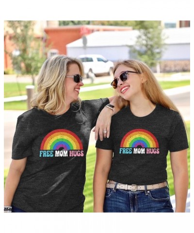 Gay Pride Shirt Women Rainbow LGBTQ Tie Dye Tees Funny Sounds Gay Im in Shirts Summer Bisexual Short Sleeve Tops Dark Grey $1...