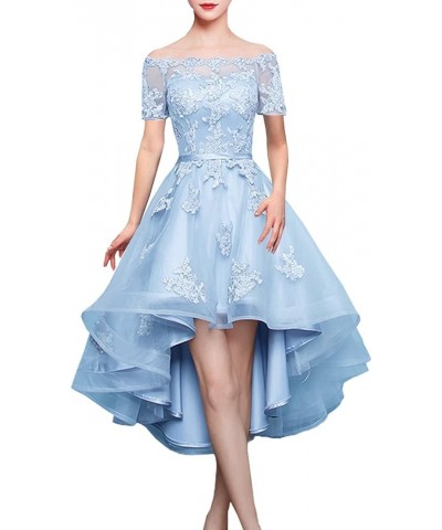 Homecoming Dress Short Prom Dress for Women Formal Gowns High Low Bridesmaid Dresses Pool $32.90 Dresses