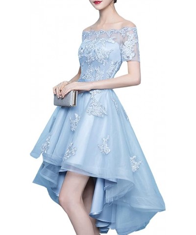 Homecoming Dress Short Prom Dress for Women Formal Gowns High Low Bridesmaid Dresses Pool $32.90 Dresses