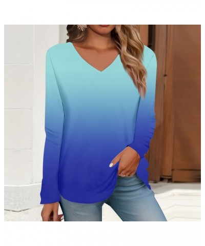 Long Sleeve T Shirt Women Ladies Tops and Blouses V Neck Shirts Lightweight Sweatshirts Fashion Tunic Tops with Leggings 02-s...