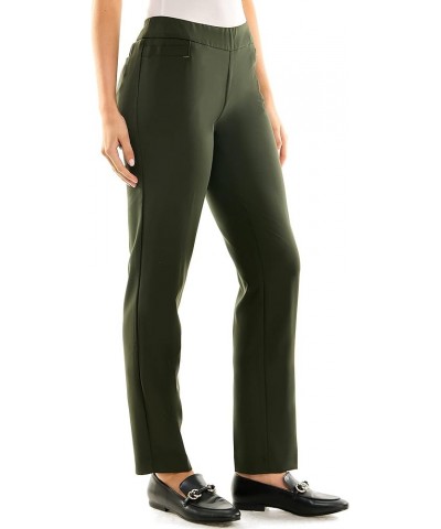 Women's Flattering Pull-on Slim Leg Pant with Tummy Control Panel Rosin Olie $29.04 Pants