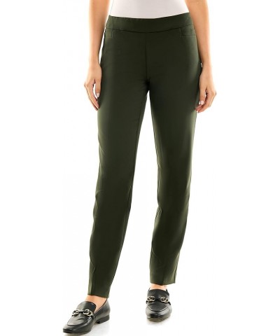 Women's Flattering Pull-on Slim Leg Pant with Tummy Control Panel Rosin Olie $29.04 Pants