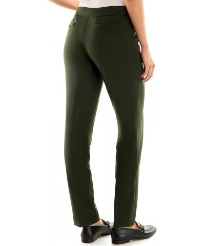 Women's Flattering Pull-on Slim Leg Pant with Tummy Control Panel Rosin Olie $29.04 Pants