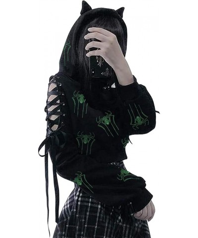 Women Y2K Zip Up Hoodie Spider Web Graphic Print Oversized Sweatshirt Skeleton Jackets Aesthetic Gothic Streetwear Cat Hoodie...