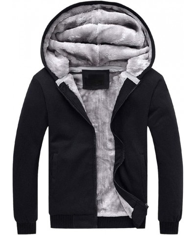 Women's Zip Up Thick Loose Hoodie Sherpa Fleece Sweatshirts Jackets Black $25.79 Jackets