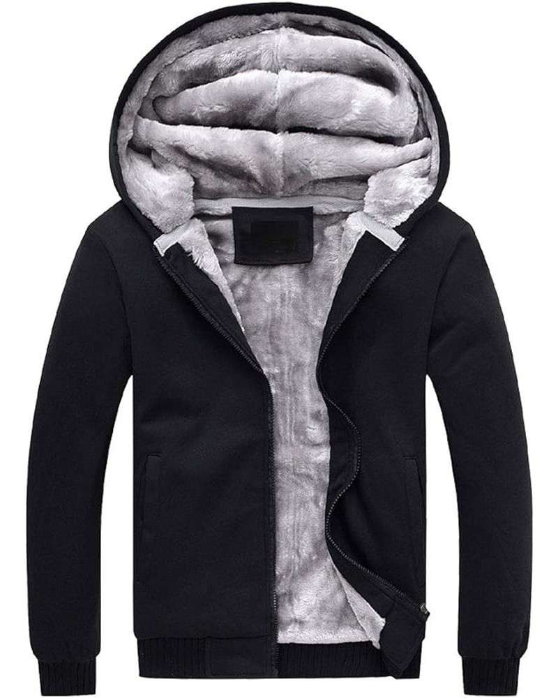 Women's Zip Up Thick Loose Hoodie Sherpa Fleece Sweatshirts Jackets Black $25.79 Jackets