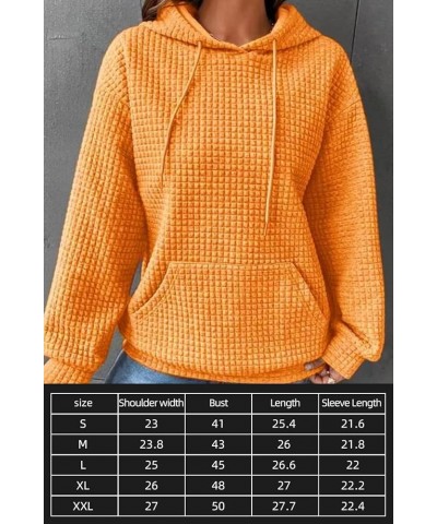 Womens Waffle Pullover Hoodies Soild Color Casual Long Sleeve Sweatshirts Lightweight Fashiontops with Pocket Pink $15.84 Hoo...