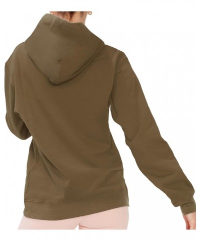 Cozy Fleece Women’s Essential Pullover Hoodie – Casual Sweatshirts for Women Olive Green $17.48 Hoodies & Sweatshirts