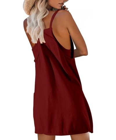 Workout Romper for Women Tennis Romper Dress Sleeveless Spaghetti Strap Jumpsuit Overalls Dress with Pockets 02-red $9.51 Rom...