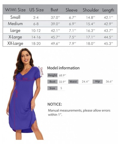 Viscose Nightgowns for Women Soft Long Sleeve Sleep Shirt Comfy Nightshirts Sleepwear Plus Size Pajamas S-4X B-blue Depth $22...