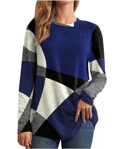 Womens Tunic Tops Fashion Solid Color Zipper Shirts Long Sleeve V-Neck Button Trim Blouse Pullover G-blue $11.00 Tops